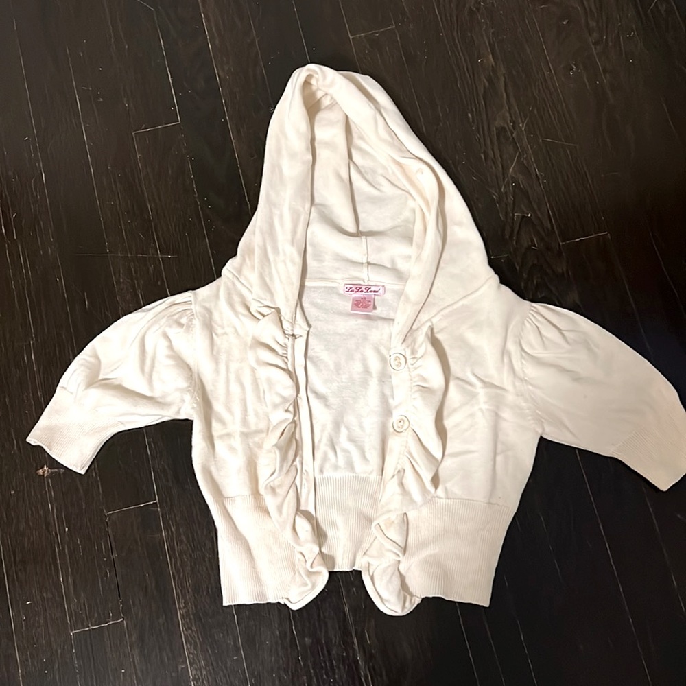 Anthropologie Ruffled Short Cardigan